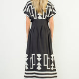 Geo Print Midi Dress