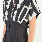 Geo Print Midi Dress