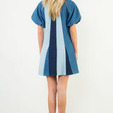 Puff Sleeve Denim Dress