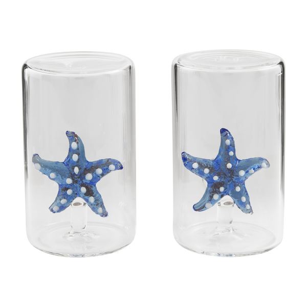 Glass Starfish Salt & Pepper Set