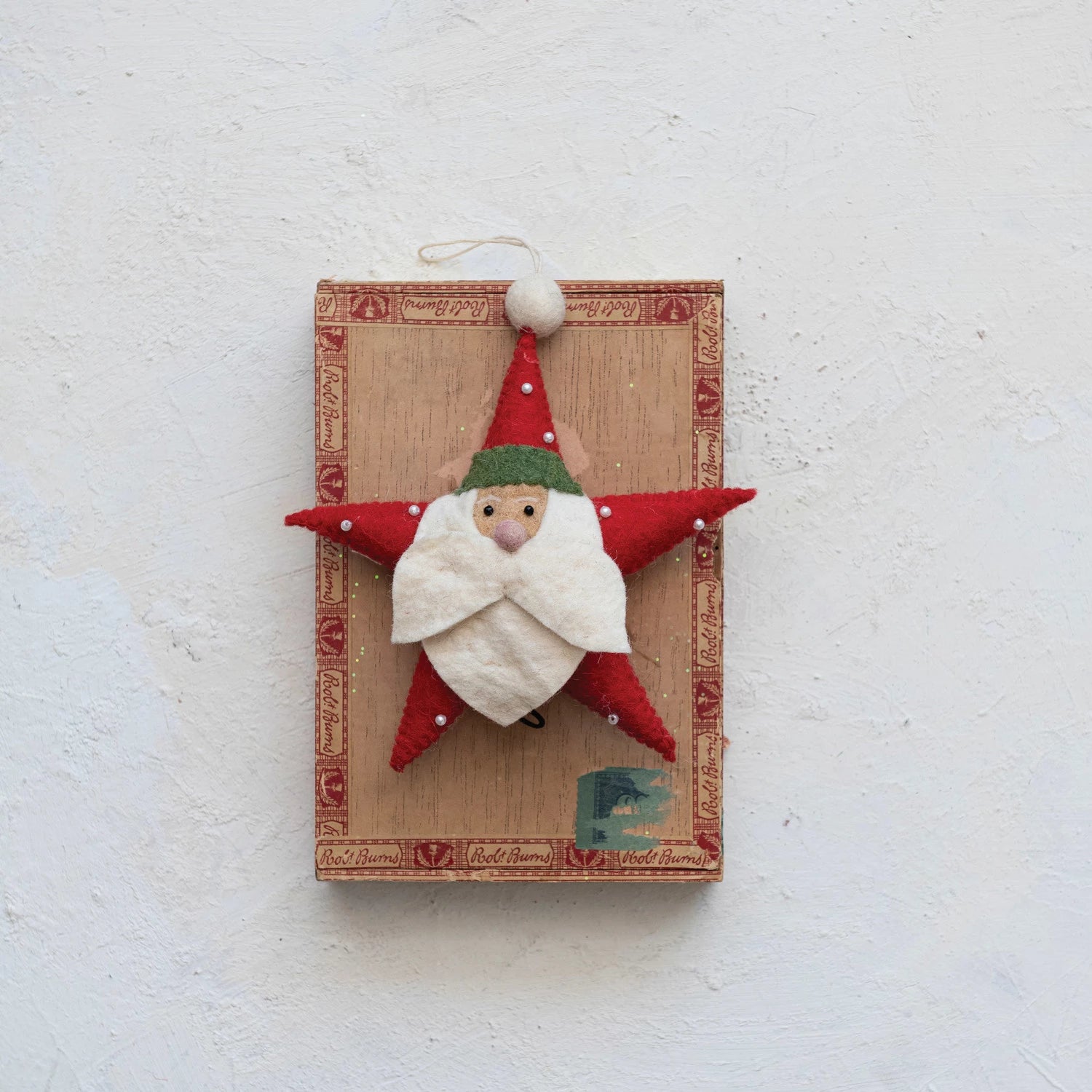 Santa Wool Felt Ornament