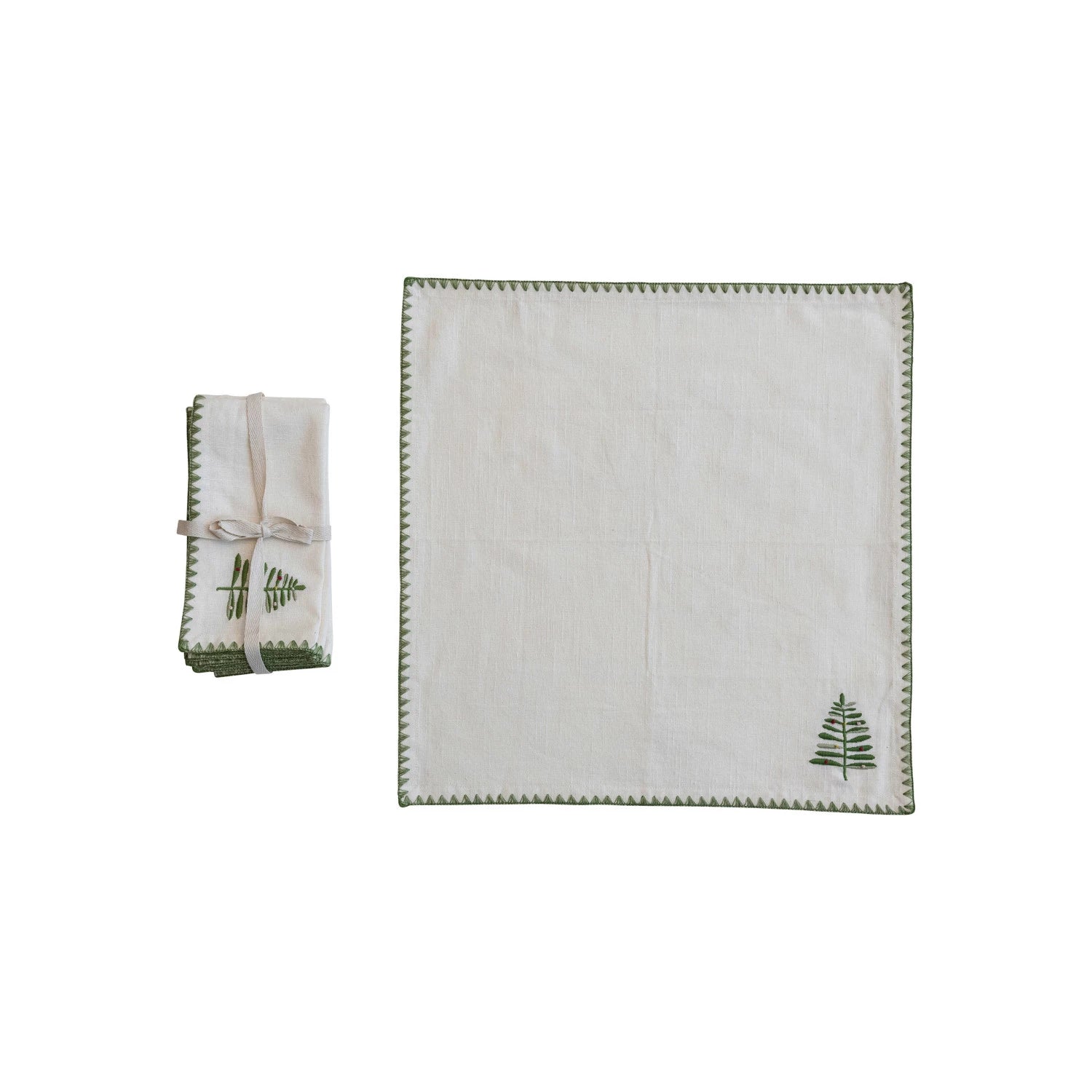 Set/4 Cotton Holiday Napkins