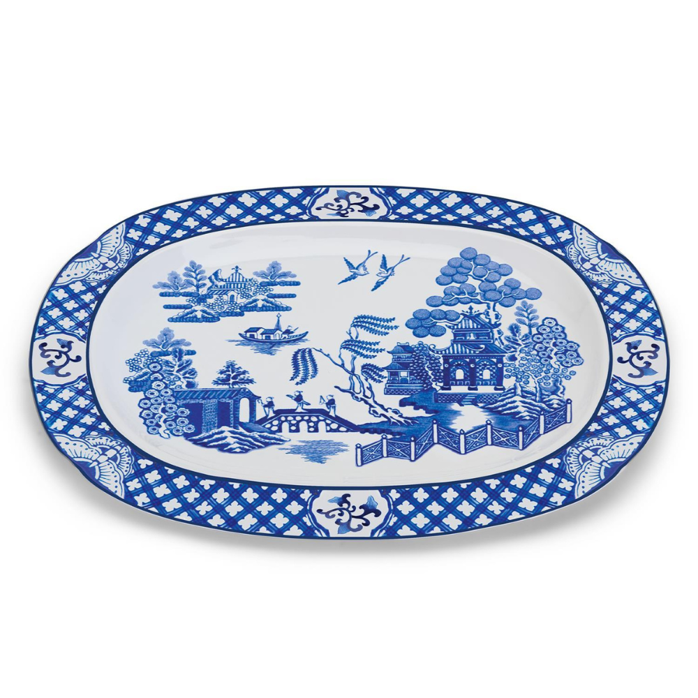 Two's Blue Willow Serving Platter