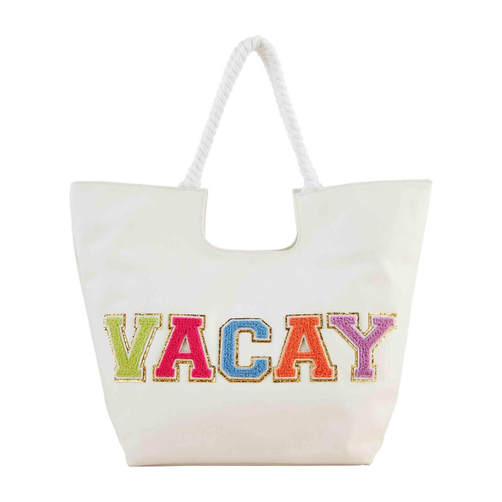 CANVAS PATCH VACAY TOTE