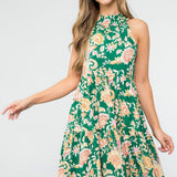 THML Halter Flower Print Dress